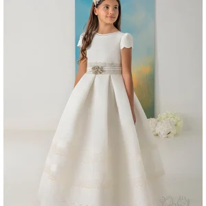 6301 Vestido Comunión Esterilla Tablas