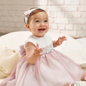 633310 Vestido Bebé Tul-Lino