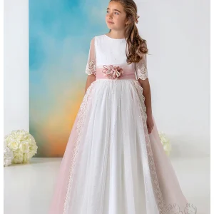 6608 Vestido Comunión Tul Bordado