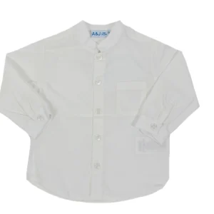 AJ452 Camisa niño manga larga cuello mao