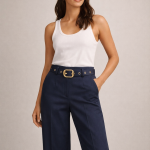 Pantalón de vestir mujer con cinturón