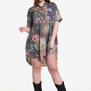 Vestido Camisero Calypso Flor Digital